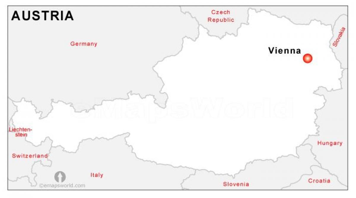 Karte Austrija kapitāla