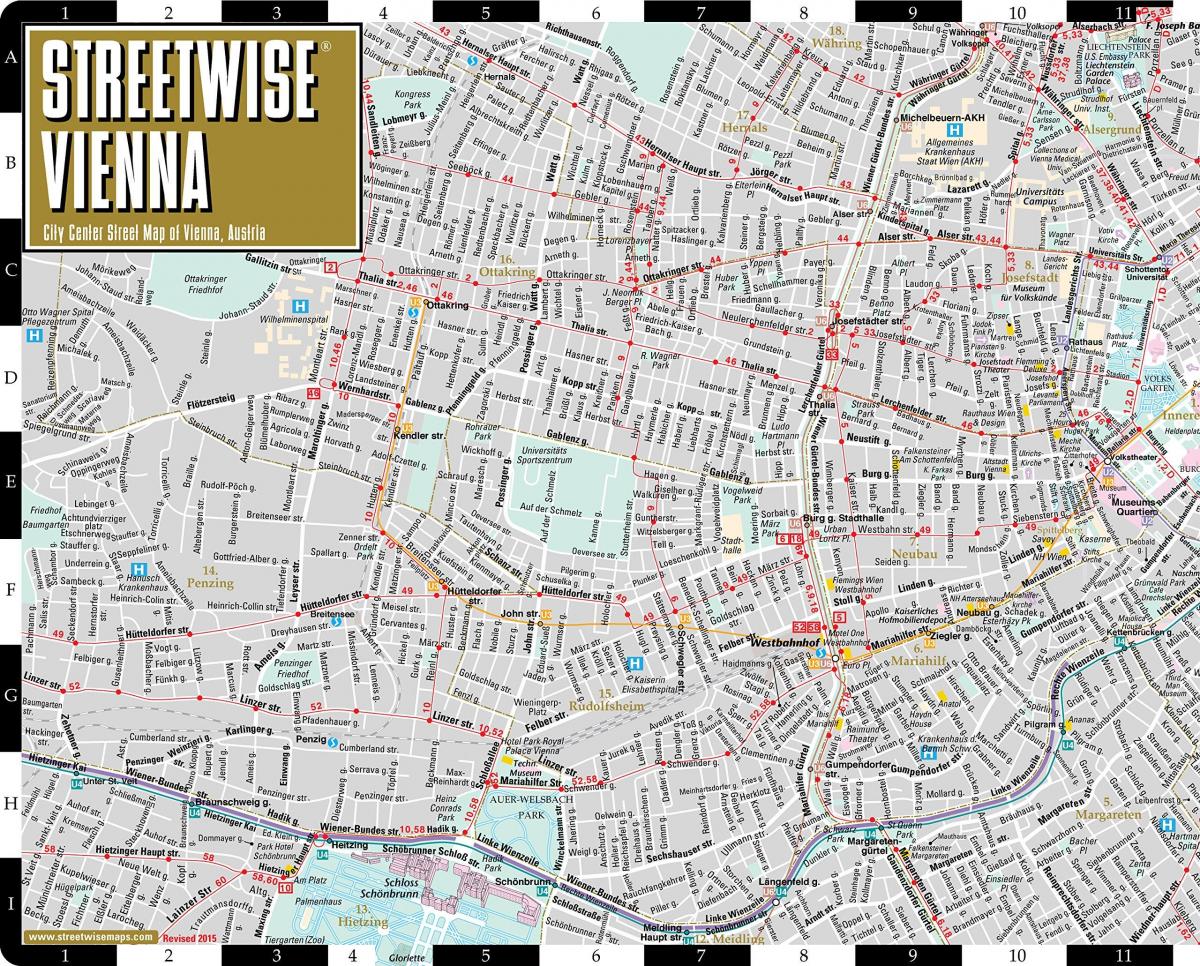 pilsētas ielu kartes, Vīne, Austrija