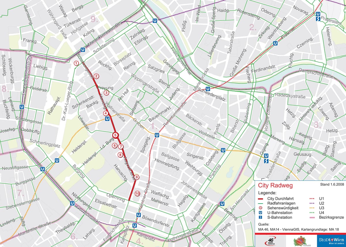 Vīne velosipēdu karte