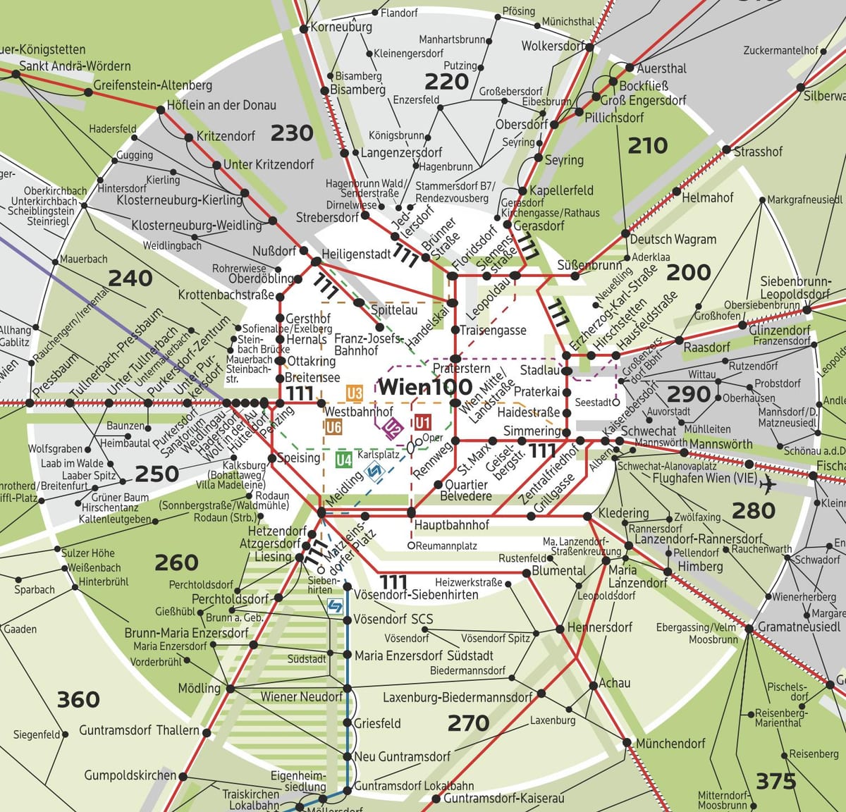 Wien zonā, 100 kartē