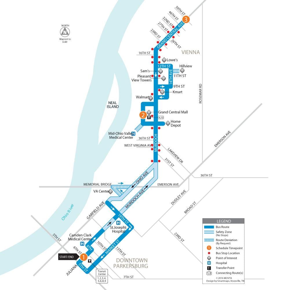 Vīne autobusu līnijas kartē