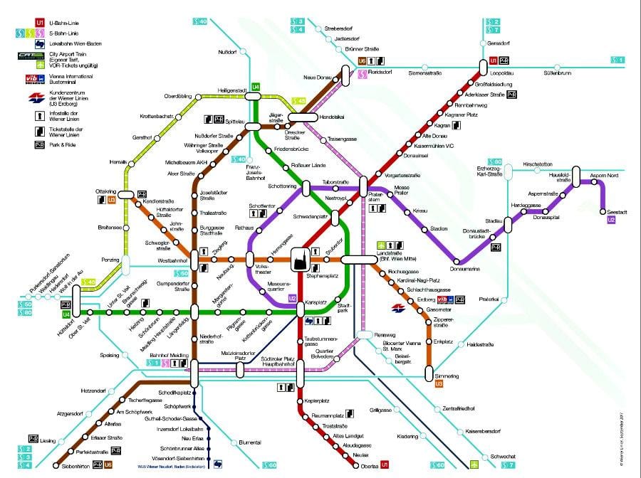 Vīnes metro stacija map