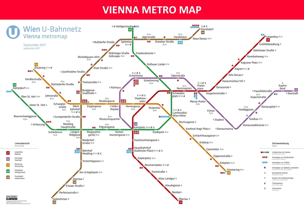 Karte Vīnes metro app