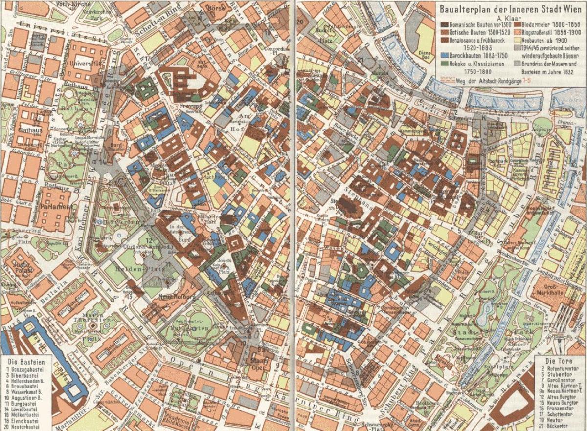 Vienna old city kartes