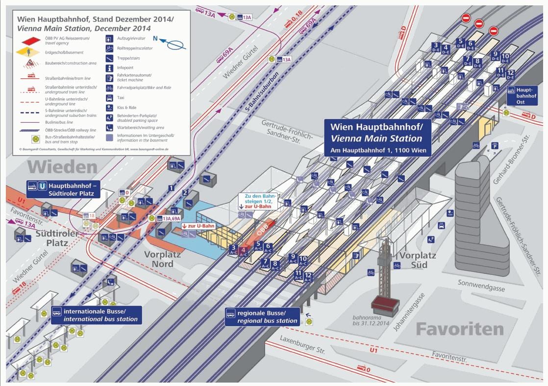 Karte Wien hbf platforma