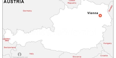 Karte Austrija kapitāla