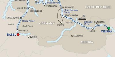 Karte donavas upē Vīnē 