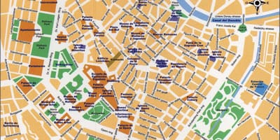 Karte iela centrālās Vīne
