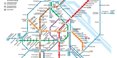 Vīnes metro karte pilna izmēra