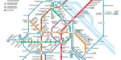 Vīnes metro karte pilna izmēra