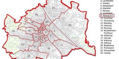 Wien bezirk karte