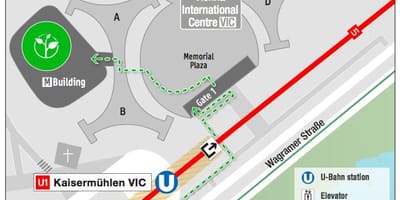 Karte Vīnes starptautiskajā centrā