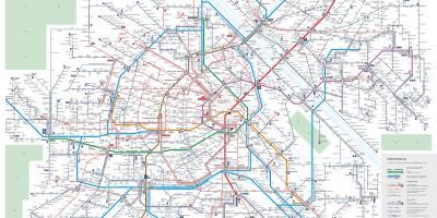 Karte Vīnes sabiedriskā transporta sistēma
